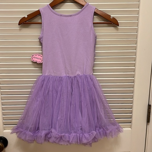 Popatu Girls Floral Sleeveless Fit and Flare Dress in Purple. - Picture 8 of 14